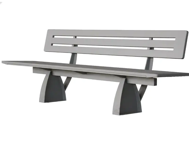 Banco URBANO de 2 metros de largo de aluminio