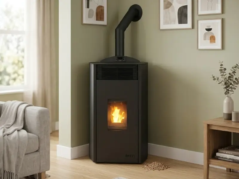 Estufa a pellet Mittel Kurve - OFEN