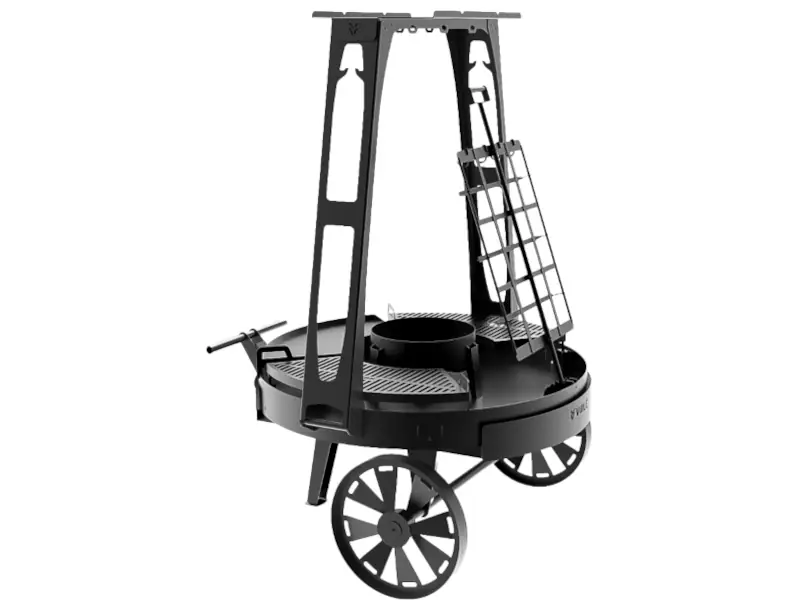 Asador Parrilla Orion con carro y portico para asar al gancho- Vulé