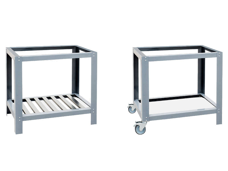 Pie / base para parrilla de mesada, / carro con 2 ruedas