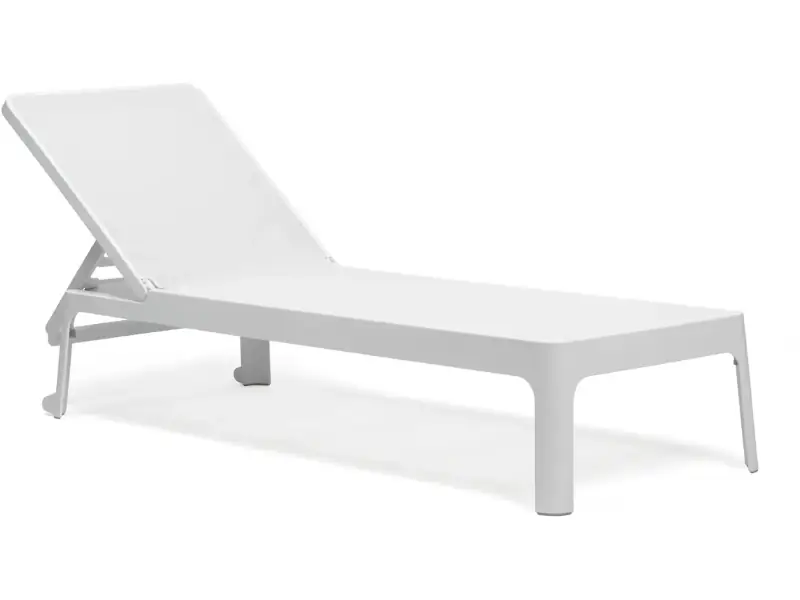 Reposera NARDI Plano con estructura color Blanca y tela Blanca